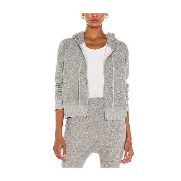 Nili Lotan 'Callie' Grey Cotton Zip Up Hoodie Size S - Picture 1 of 6